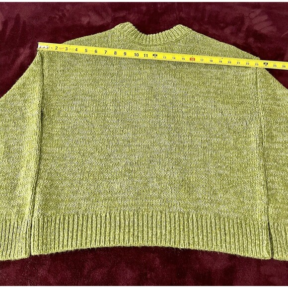 Goodthreads Women's Marled Long Sleeve Crewneck Sweater, Olive Marl Size Large - Picture 7 of 16